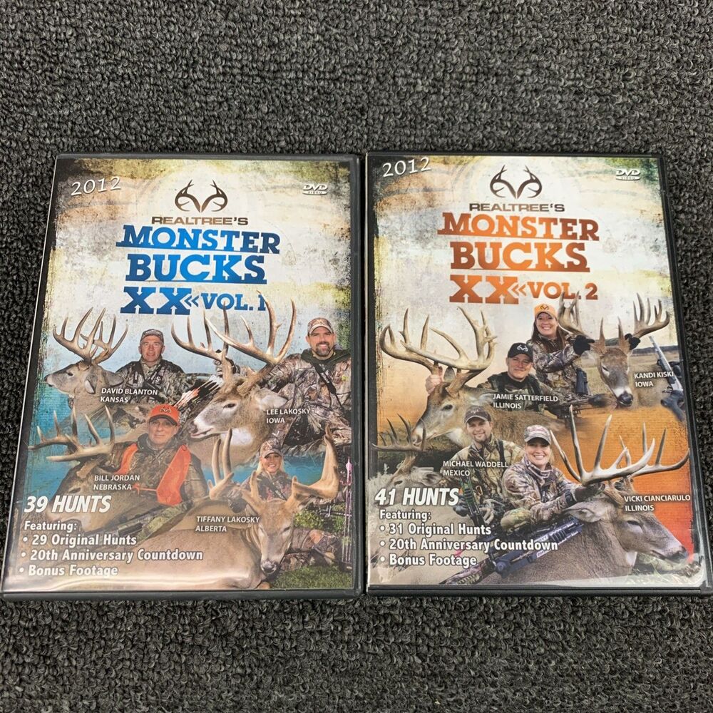 MONSTER BUCKS XX VOL 1 VOL 2 DVD 2012 REALTREE'S
